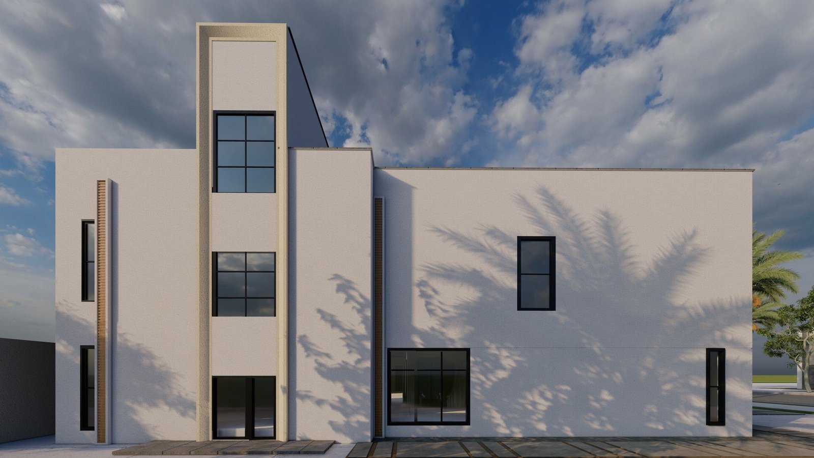 Ahmed Al-Suwaidi Villa — Tower elevation